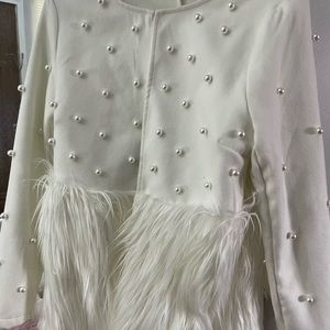 Trendy white coat
